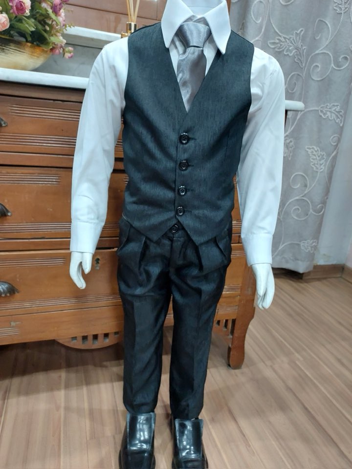 Infantil Colete Cinza